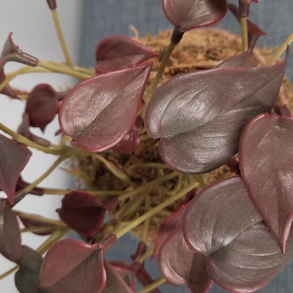 Kokedama Philodendron Artificial Plant Hanging Botanical Moss Home Decoration - Picture 4 of 5